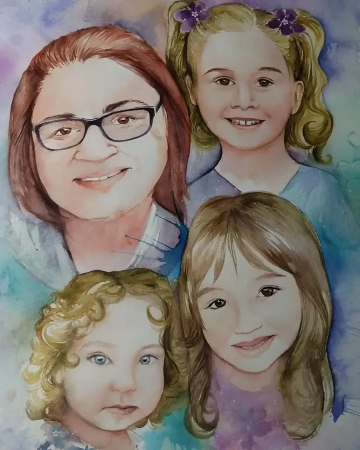 druzinski-portret-Larisa-Uranic-Gorjan-portretno-slikarstvo